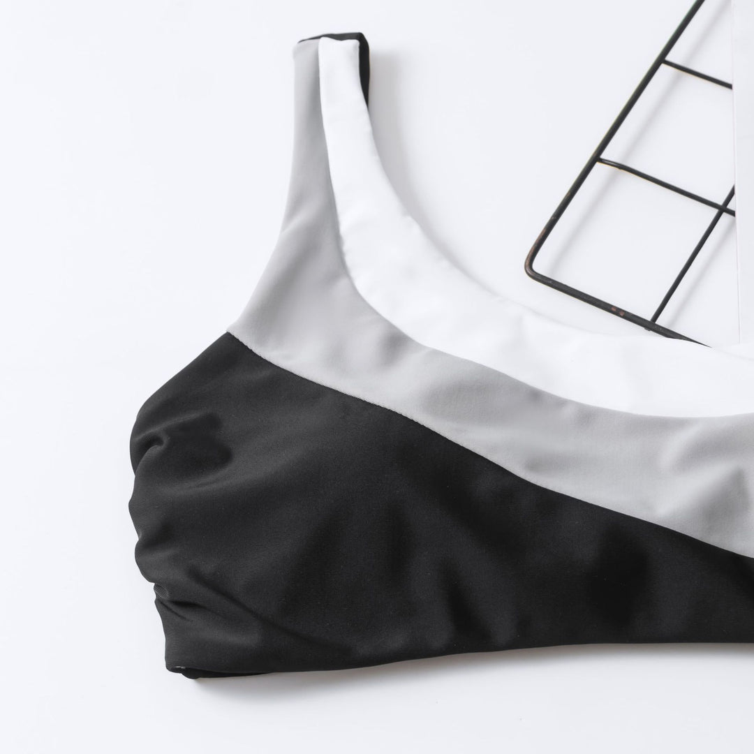 Damen Crop-Bikini mit asymmetrischem Design und hohem Bund Echo Archiv