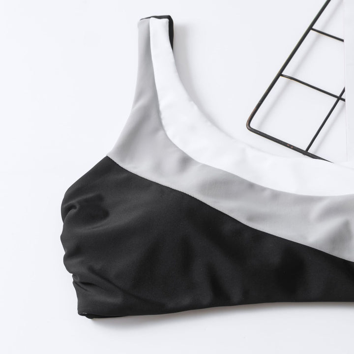 Damen Crop-Bikini mit asymmetrischem Design und hohem Bund Echo Archiv