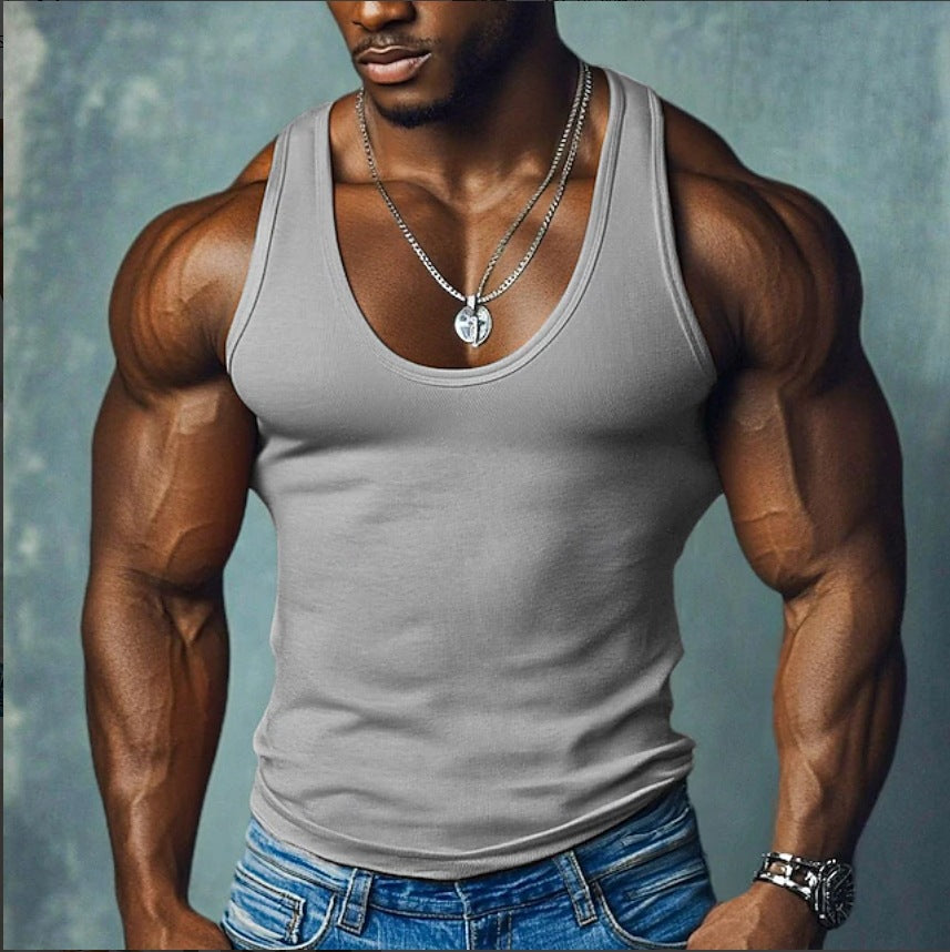 Herren Sportliches Muskelshirt mit breiten Trägern Echoarchiv