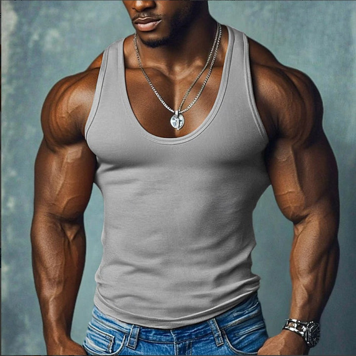 Herren Sportliches Muskelshirt mit breiten Trägern Echoarchiv