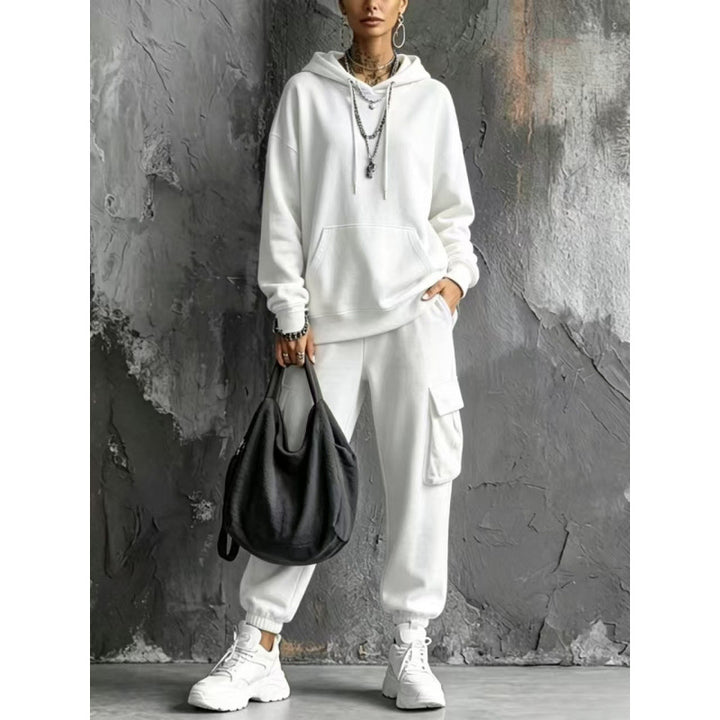 Damen Oversize Hoodie- und Cargo-Jogger-Set aus French Terry – Auréline