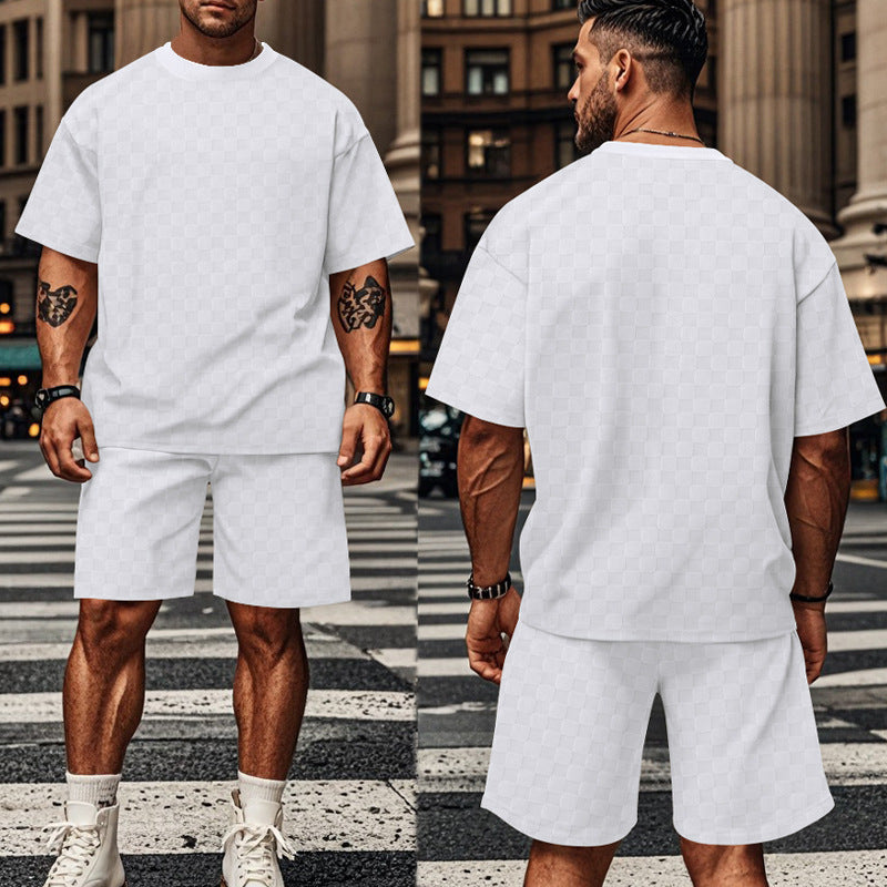 Herren lässiges Kurzarm-Set mit bequemer Passform und stylischem Design Echoarchiv