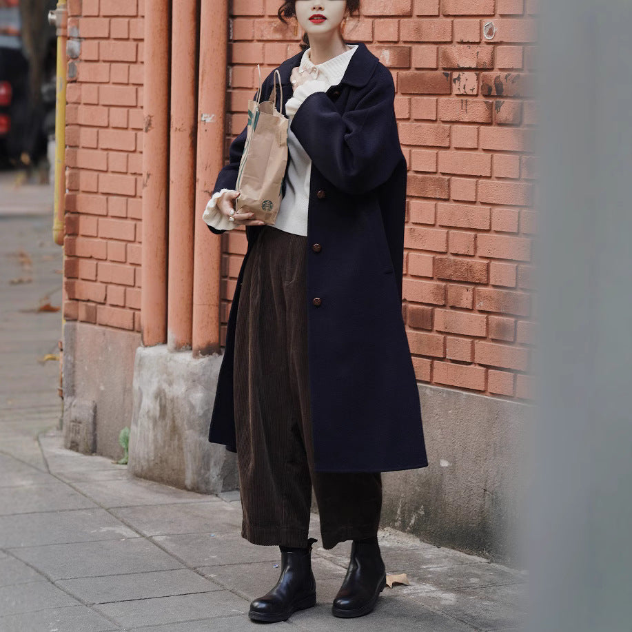Damen Modische Oversize Wolljacke Echoarchiv