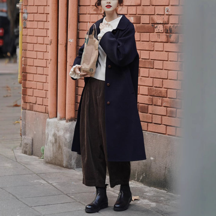 Damen Modische Oversize Wolljacke Echoarchiv