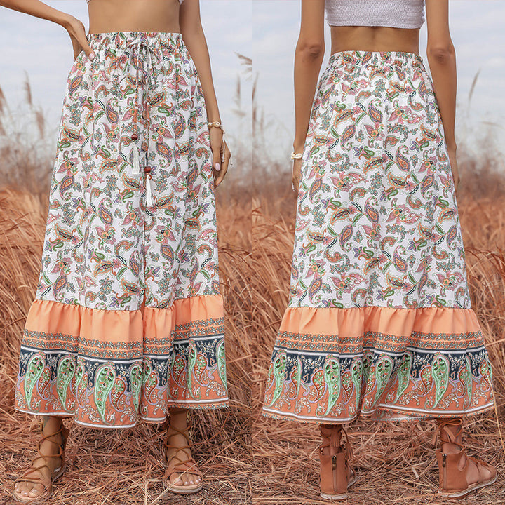 Damen Maxi-Rock mit buntem Paisleymuster Echo Archiv