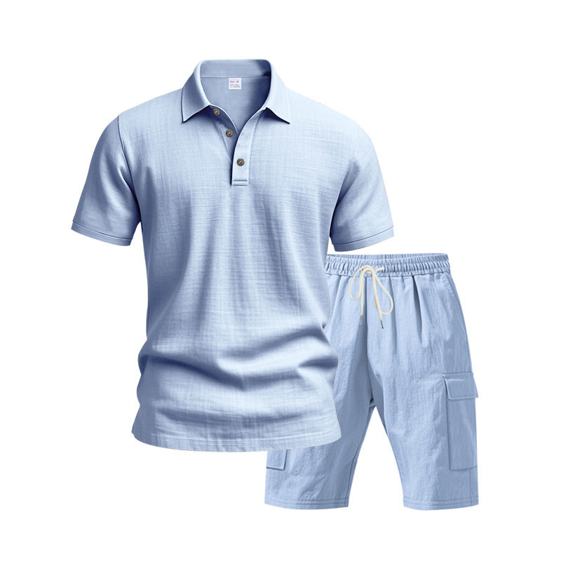 Herren Polo- und Shorts-Set aus atmungsaktivem Material mit komfortablem Schnitt Echoarchiv