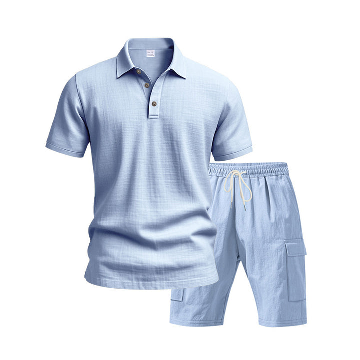Herren Polo- und Shorts-Set aus atmungsaktivem Material mit komfortablem Schnitt Echoarchiv