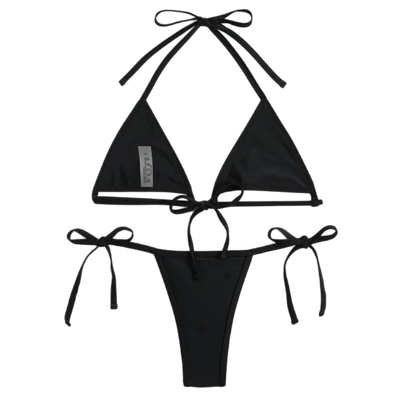 Damen Triangel-Bikini-Set mit geflochtenem Höschen und verstellbaren Trägern Echo Archiv