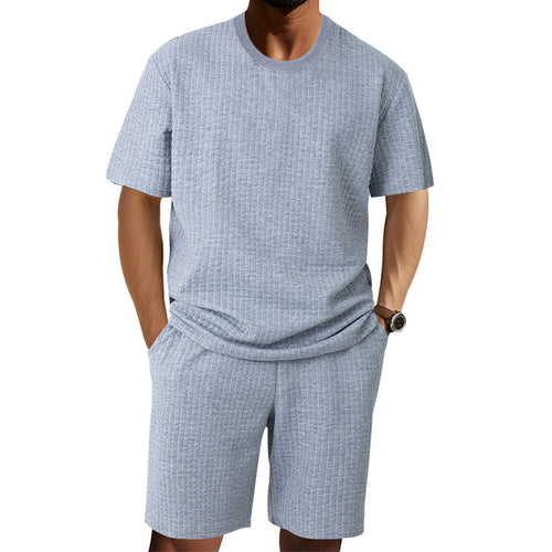 Herren lässiges Sport-Set aus atmungsaktivem Material mit strukturiertem Design Echoarchiv