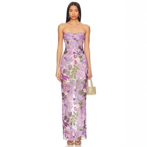 Damen Schickes Abendkleid mit floralem Design und figurbetonter Silhouette Echo Archiv