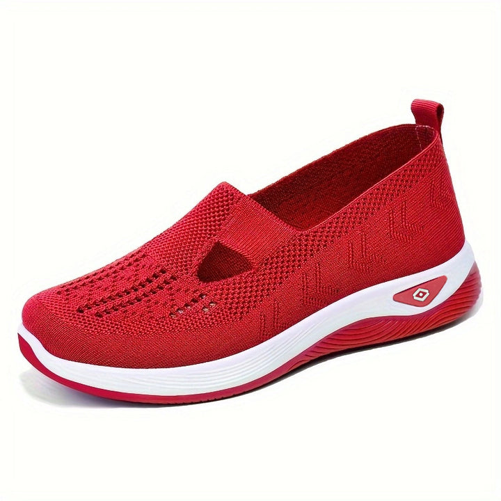 Damen nan leichte atmungsaktive Slip-On Sneaker mit elastischem Strickoberteil und orthopädischer Komfortsohle Echo Archiv
