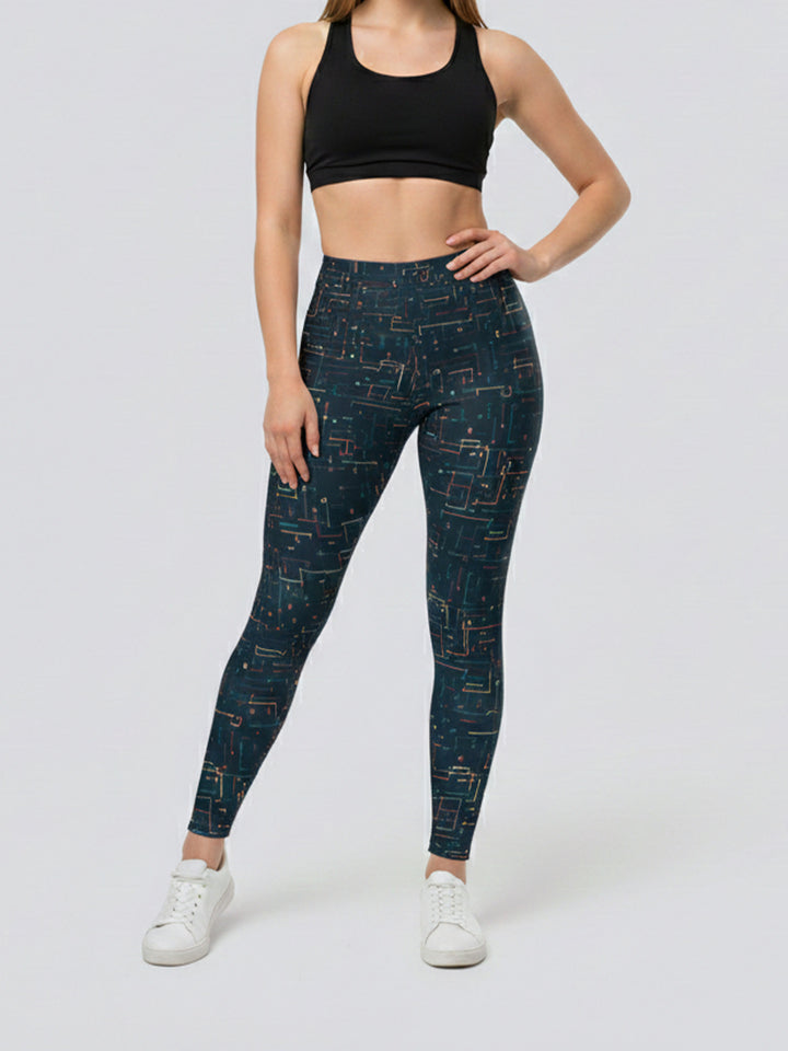 Damen Sportlegging mit stilvollem grafischen Design Echo Archiv