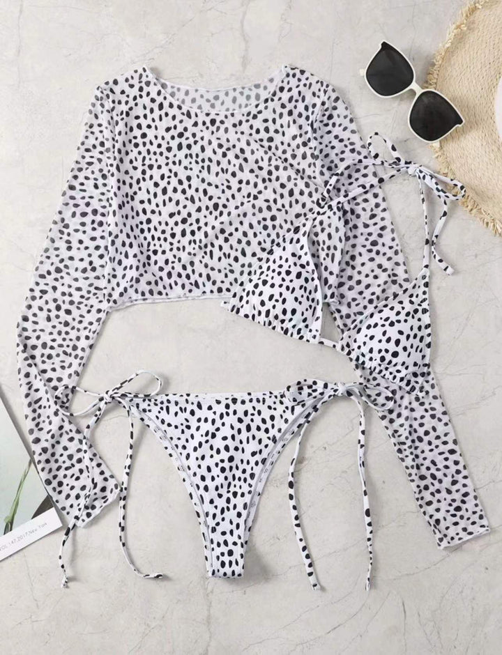Damen Bikini-Set mit transparenter Langarmbluse Echo Archiv