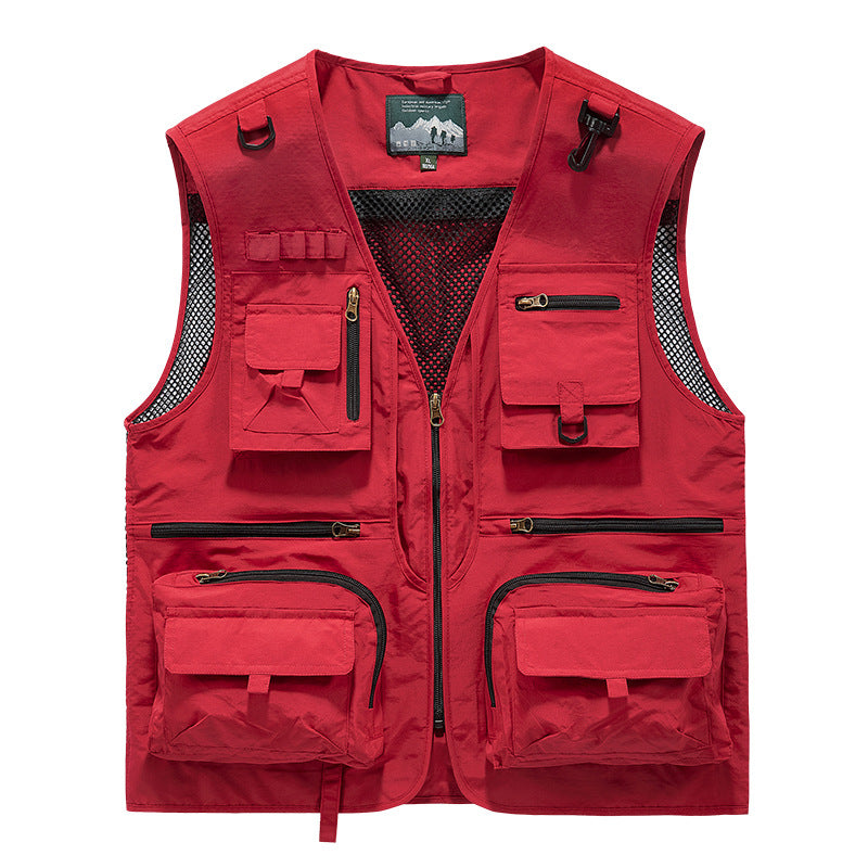 Herren nan multifunktionale Outdoor-Taktikweste mit zahlreichen Taschen und Netzbesatz Echo Archiv