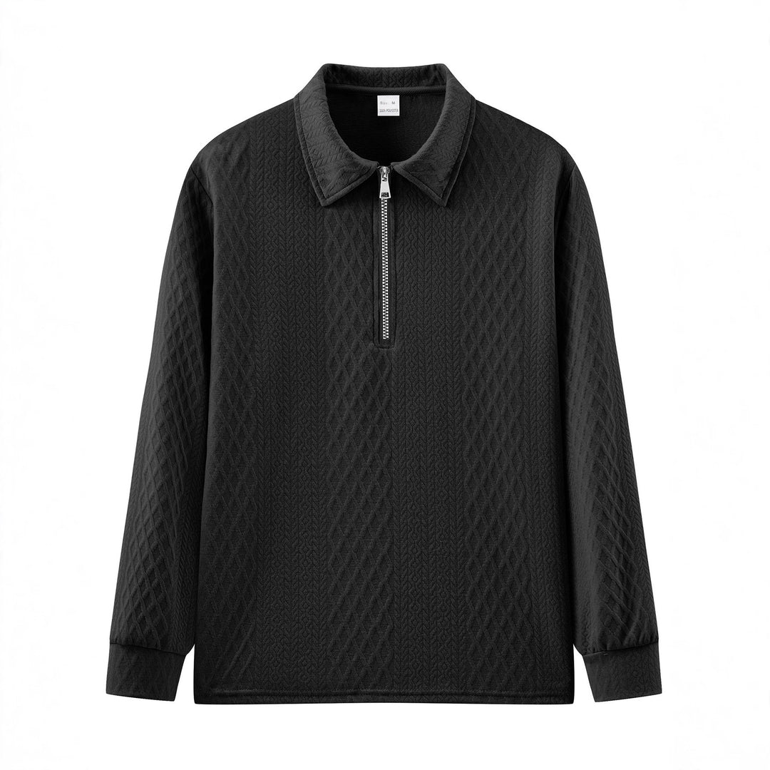 Herren Sweatshirt mit modischem Stehkragen und strukturiertem Design Echoarchiv