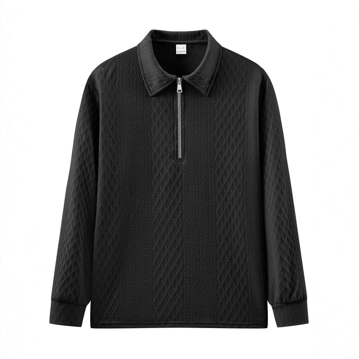 Herren Sweatshirt mit modischem Stehkragen und strukturiertem Design Echoarchiv