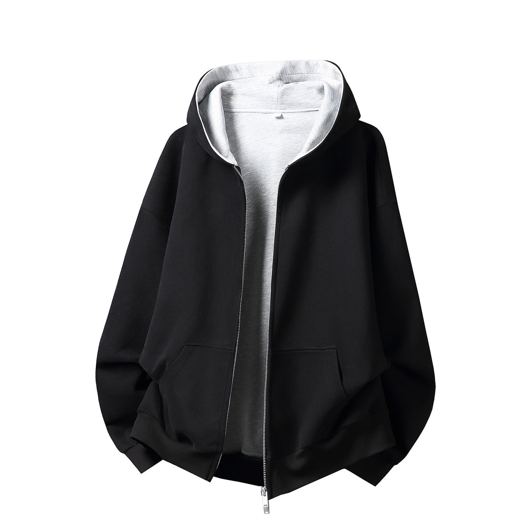 Unisex Oversize-Kapuzenjacke mit kontrastiertem Innenfutter und tiefer Kängurutasche Echo Archiv