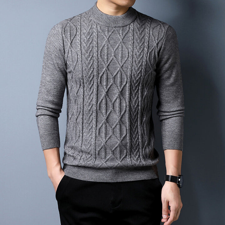 Herren Strickpullover mit strukturiertem Zopfmuster Echoarchiv