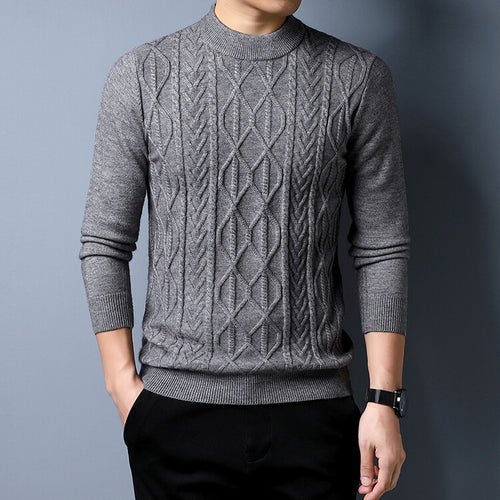 Herren Strickpullover mit strukturiertem Zopfmuster Echoarchiv