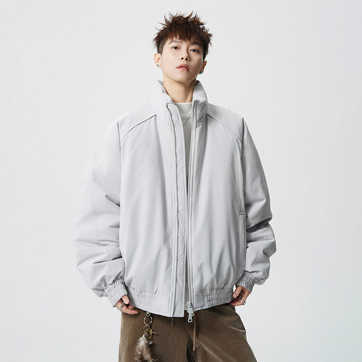 Herren Oversized Windjacke mit Stehkragen und elastischen Bündchen Echoarchiv