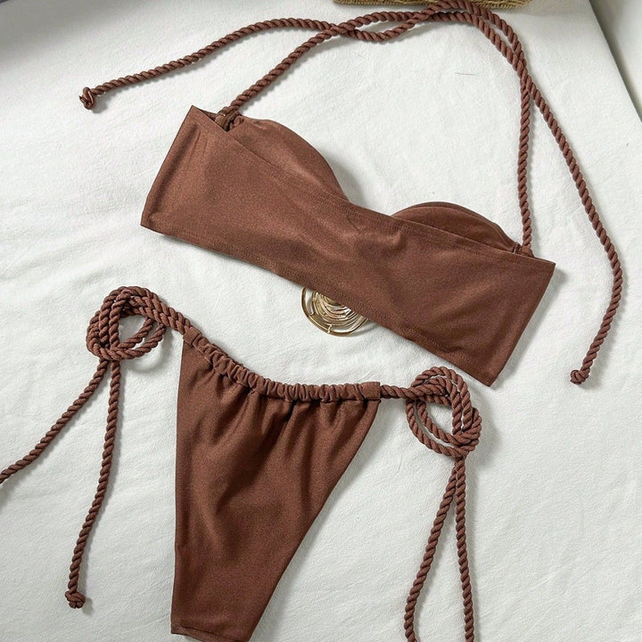 Damen Bandeau-Bikini mit raffinierten Knotenakzenten Echo Archiv