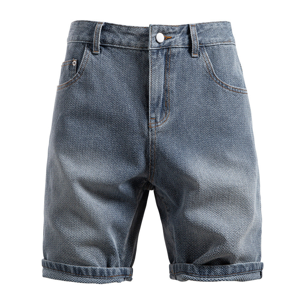 Herren nan Jeansshorts mit Umschlag, mittelhoher Bund und klassischer Taschenaufteilung Echo Archiv