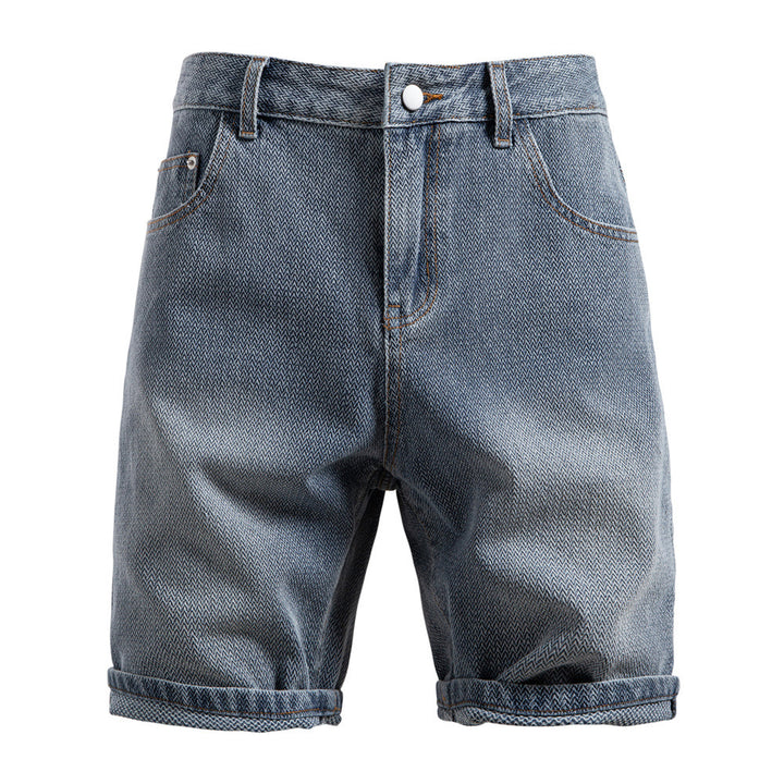 Herren nan Jeansshorts mit Umschlag, mittelhoher Bund und klassischer Taschenaufteilung Echo Archiv