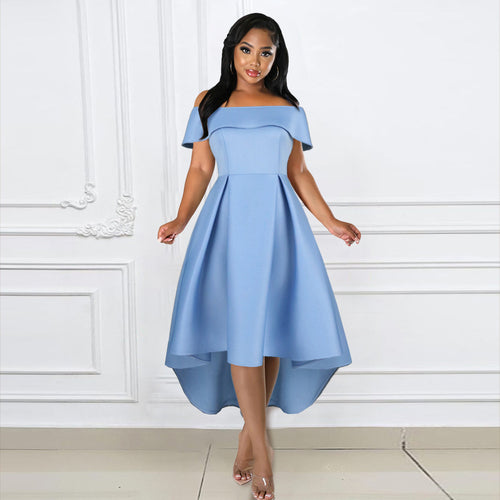 Damen A-Linien Kleid mit schulterfreiem Design und schwingendem Saum Echo Archiv