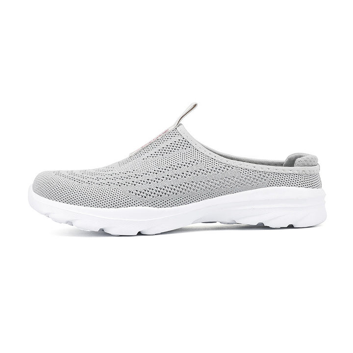 Damen nan gestrickter Mule-Sneaker mit offenem Fersenkragen, elastischem Einstieg und gepolsterter Laufsohle Echo Archiv