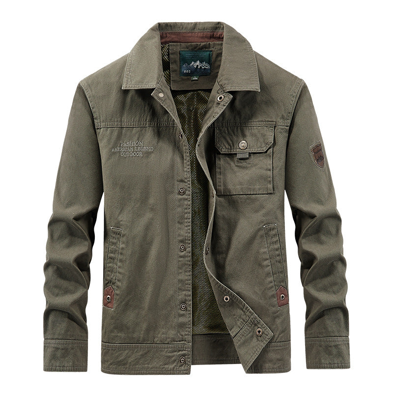 Herren nan leichte Canvas-Fieldjacke mit Brustklappe, atmungsaktivem Mesh-Innenfutter und mehreren Eingrifftaschen Echo Archiv