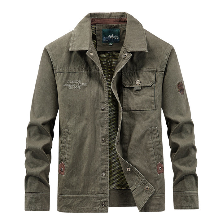 Herren nan leichte Canvas-Fieldjacke mit Brustklappe, atmungsaktivem Mesh-Innenfutter und mehreren Eingrifftaschen Echo Archiv