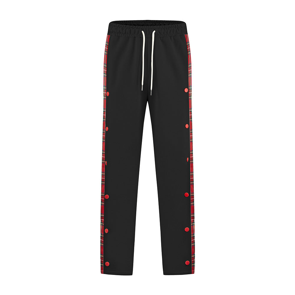 Herren Sportliche Jogginghose mit Druckknopf-Design und elastischem Bund Echoarchiv