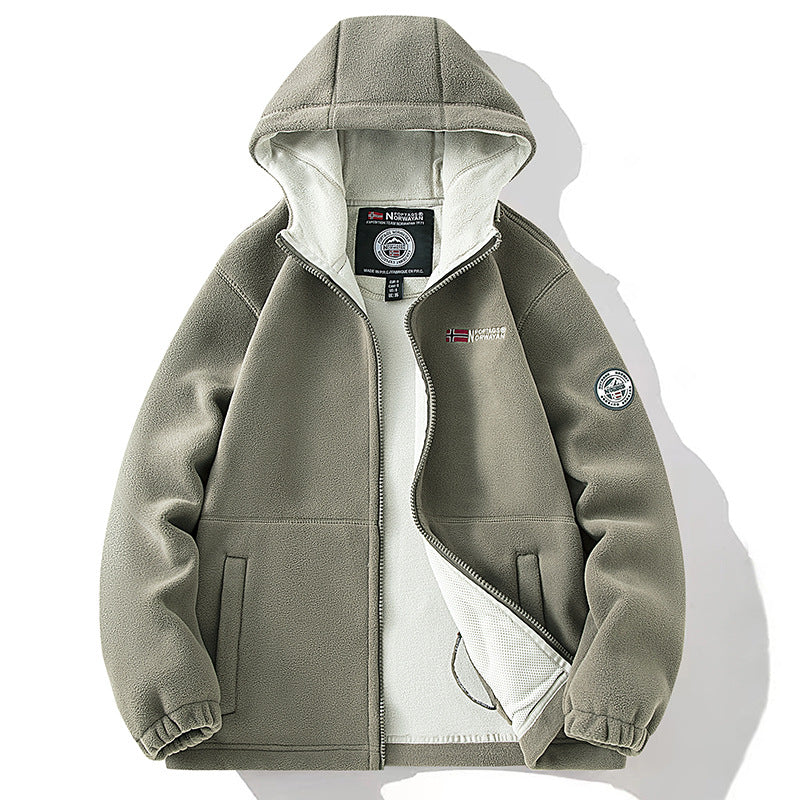 Damen Kapuzen-Fleecejacke mit Teddyfutter und durchgehendem Reißverschluss Echo Archiv