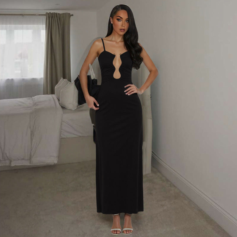 Damen Elegantes Maxikleid mit einzigartigem Schlüsselloch-Ausschnitt und figurschmeichelndem Schnitt Echo Archiv