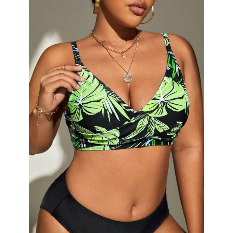 Damen Bikini-Top mit tiefem V-Ausschnitt und floralem Design Echo Archiv