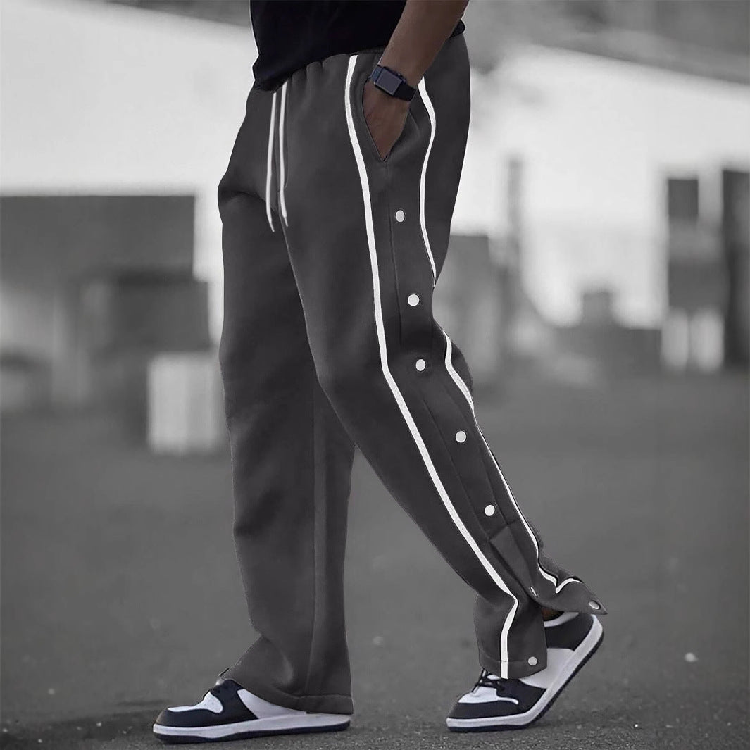 Herren Sportliche Freizeithose mit seitlichen Druckknöpfen Echoarchiv
