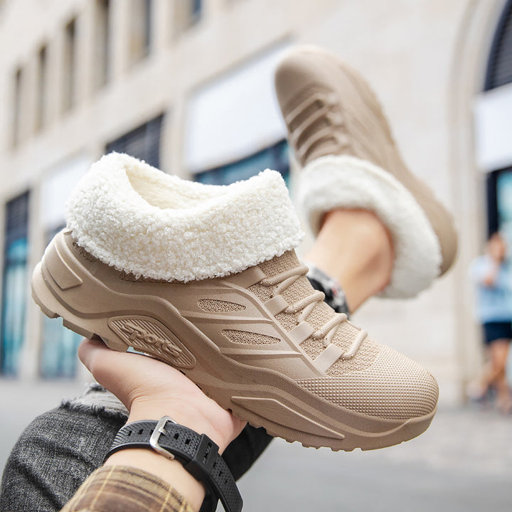 Damen Gefütterte Slip-On Sneaker-Clogs mit Teddyfutter Echoarhiv