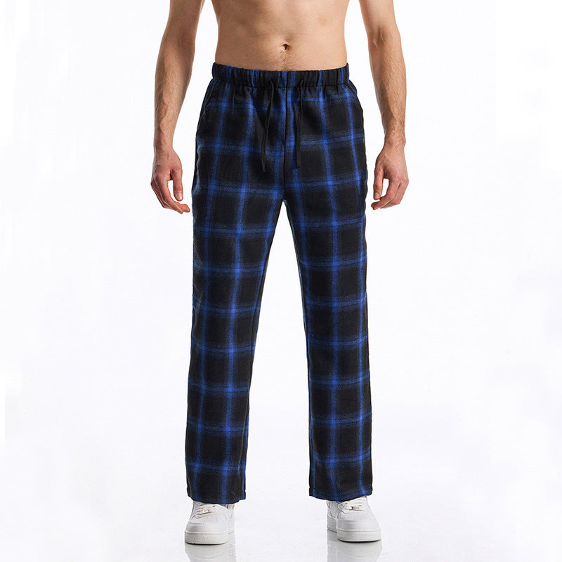 Herren bequeme Freizeithose mit Karomuster Echoarchiv
