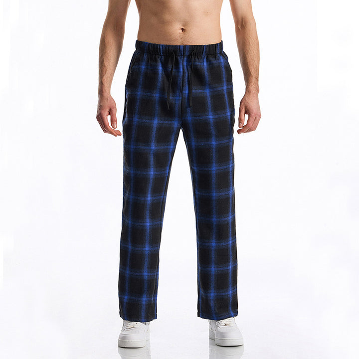 Herren bequeme Freizeithose mit Karomuster Echoarchiv