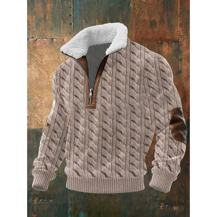 Herren Urbaner Fleece Pullover mit Baum-Motiv Echoarchiv
