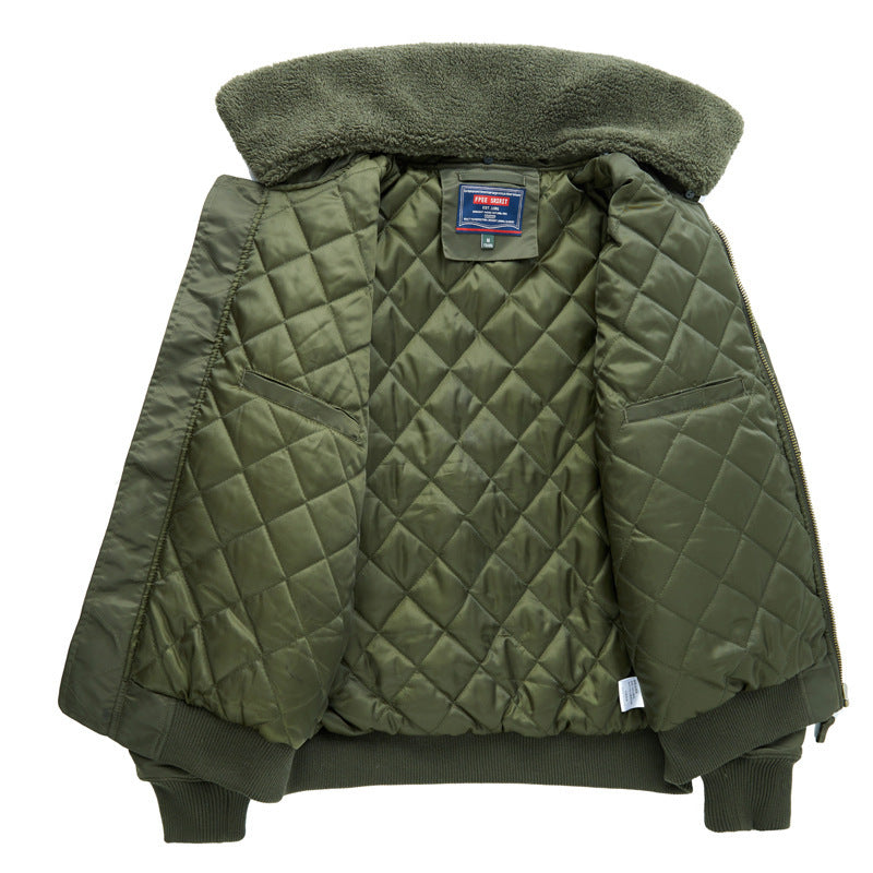 Herren Pilotenjacke mit Teddykragen und multifunktionalen Taschen Echo Archiv