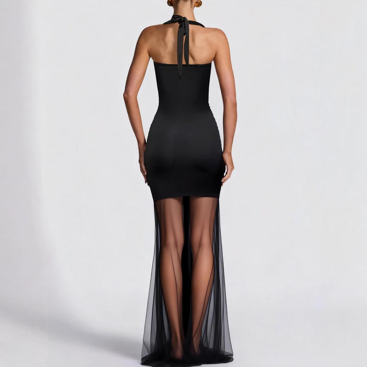 Damen elegantes Kleid im Bodycon-Stil mit raffiniertem Mesh-Einsatz Echo Archiv