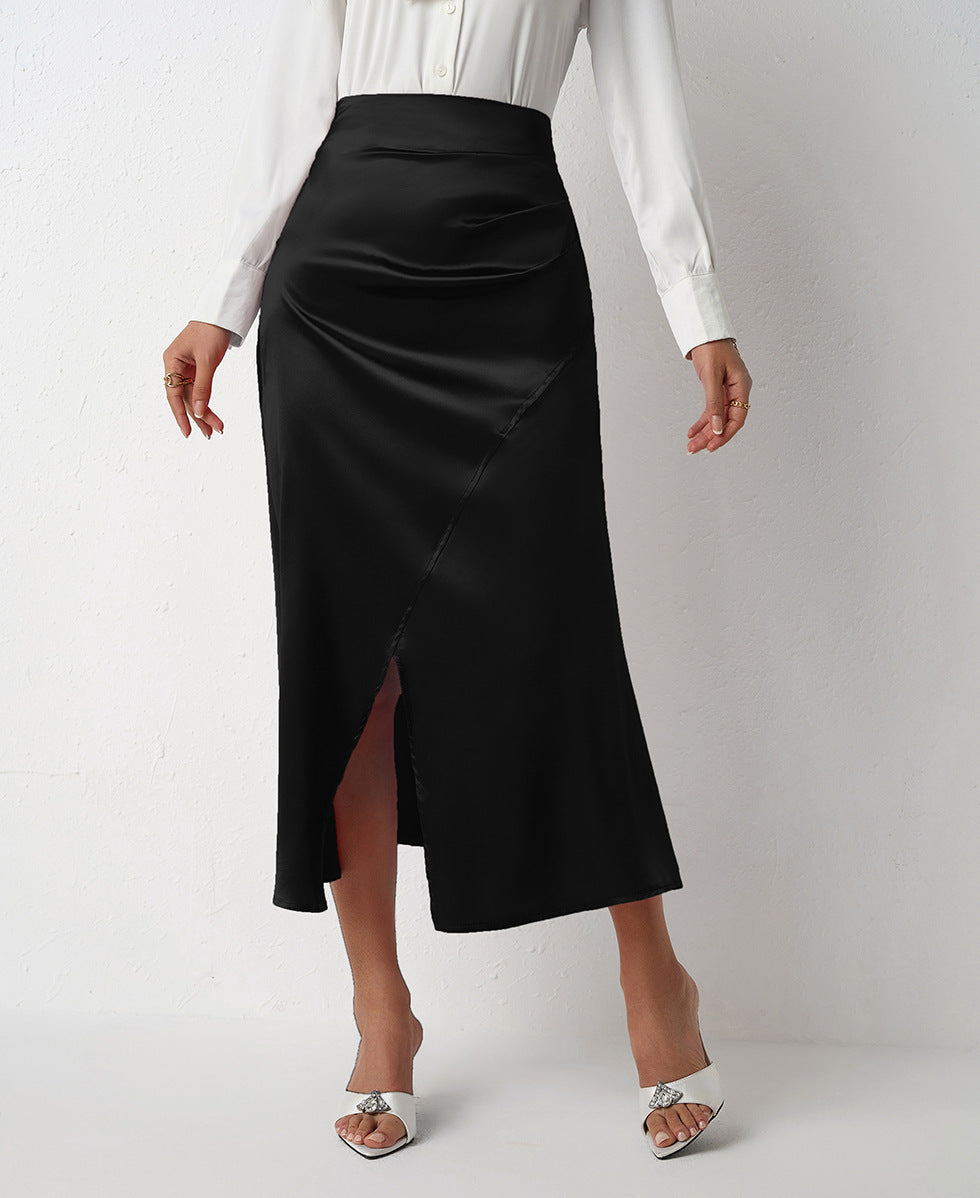 Damen Eleganter Schnitt Maxirock mit hohem Schlitz Echo Archiv