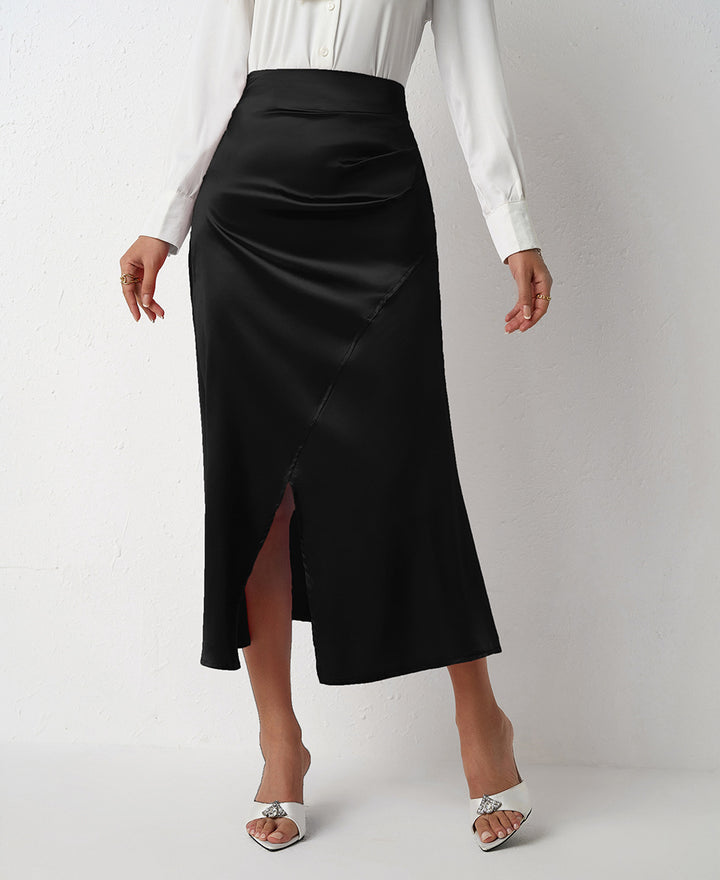Damen Eleganter Schnitt Maxirock mit hohem Schlitz Echo Archiv