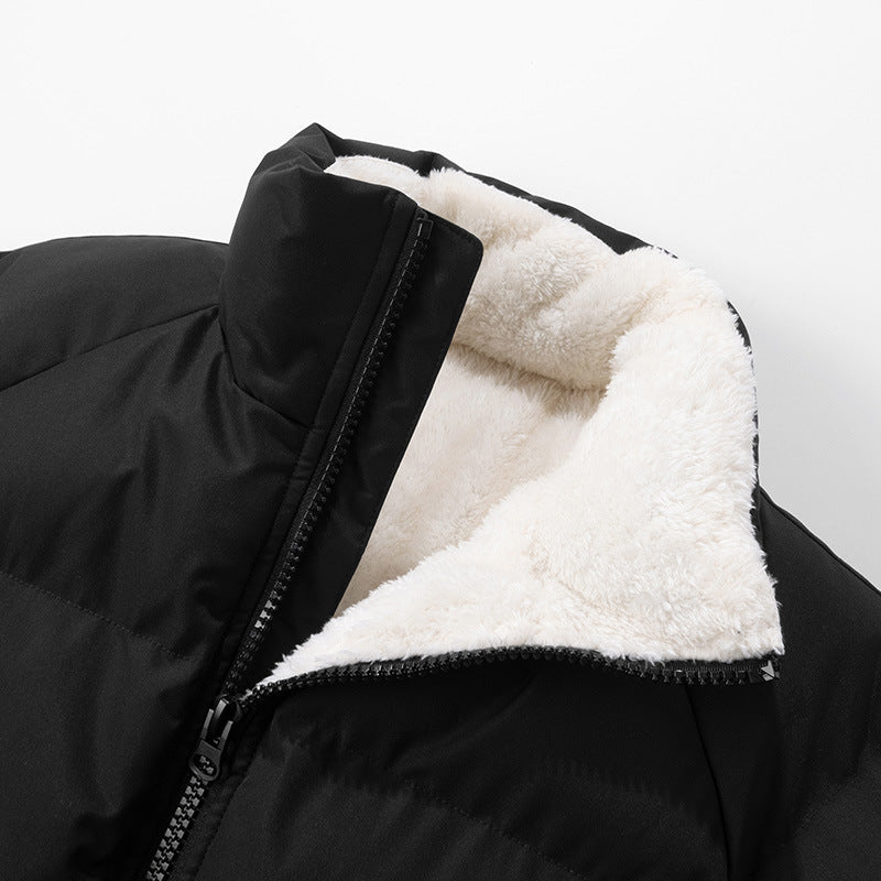 Damen Kurzpolar-Steppjacke mit Teddyfutter, Boxy‑Cut & verdecktem Reißverschluss Echoarchiv