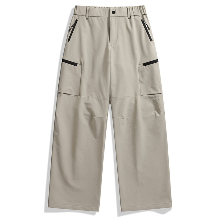 Herren weite Utility-Cargohose mit Reißverschluss‑Taschen und vorgeformten Knien Echo Archiv