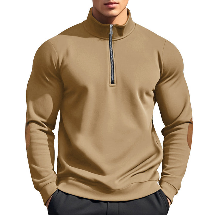 Herren sportlicher Pullover mit Stehkragen und Reißverschluss Echoarchiv