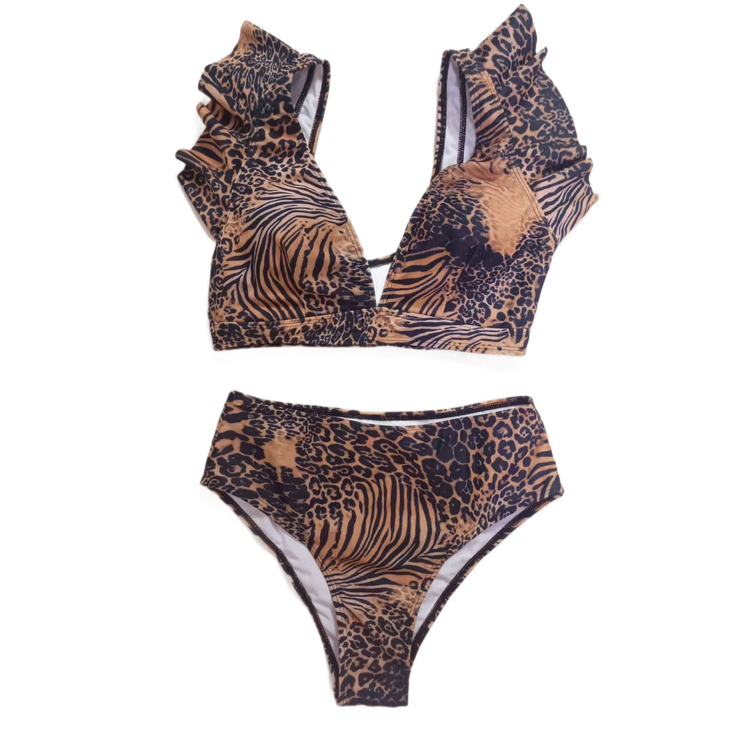Damen Bikini-Set mit verspielten Rüschen und floralen Mustern Echo Archiv