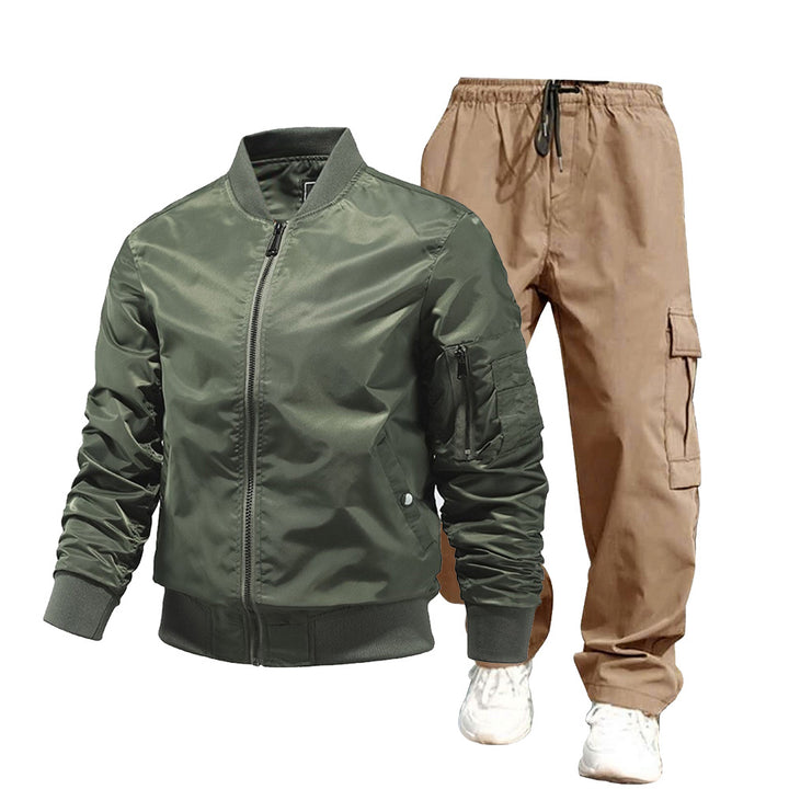 Herren urbane Bomberjacke und Cargo-Hosen Set Echo Archiv