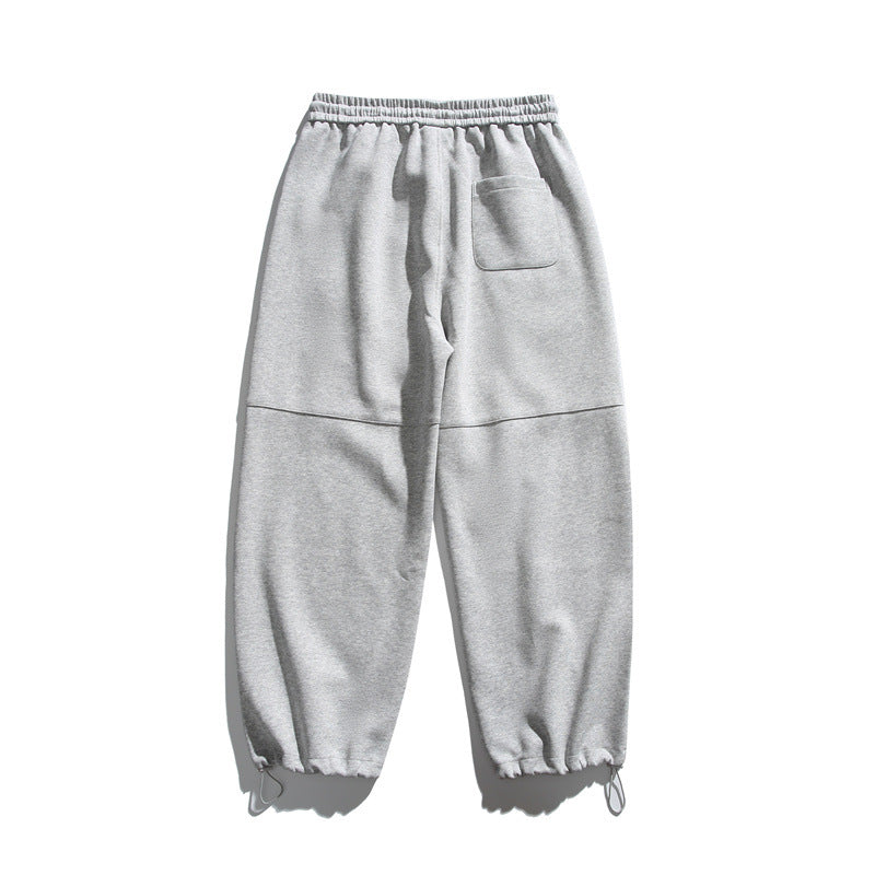 Unisex Lockere Cargo-Jogginghose mit Kordelzug, Knieabnähern und verstellbarem Saum Echoarchiv